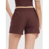 imageODODOS Womens RelaxedFit Shorts Ultra Soft Stratum Tech Mid Rise Shorts with Pocket 35quot InseamMoisture Wicking UPF 50Java Heather