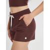 imageODODOS Womens RelaxedFit Shorts Ultra Soft Stratum Tech Mid Rise Shorts with Pocket 35quot InseamMoisture Wicking UPF 50Java Heather