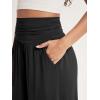 imageODODOS Womens Wide Leg Lounge Shorts with Pockets Lightweight Soft Relaxed Casual Pajama Bottom8quot 10quot InseamBlack