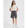 imageODODOS Womens Wide Leg Lounge Shorts with Pockets Lightweight Soft Relaxed Casual Pajama Bottom8quot 10quot InseamCharcoal Heather