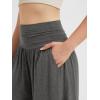imageODODOS Womens Wide Leg Lounge Shorts with Pockets Lightweight Soft Relaxed Casual Pajama Bottom8quot 10quot InseamCharcoal Heather