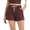 imageODODOS Womens RelaxedFit Shorts Ultra Soft Stratum Tech Mid Rise Shorts with Pocket 35quot InseamMoisture Wicking UPF 50Java Heather