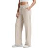 imageODODOS Womens Straight Leg Pants Ultra Soft Stratum Tech Relaxed Casual Pajama Lounge Pants with Pockets29 InseamEcru Heather