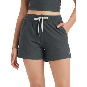 imageODODOS Womens RelaxedFit Shorts Ultra Soft Stratum Tech Mid Rise Shorts with Pocket 35quot InseamMoisture Wicking UPF 50Charcoal Heather