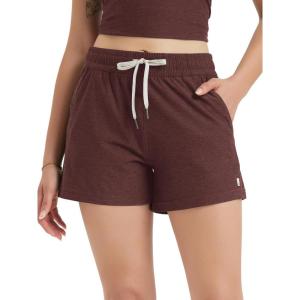 imageODODOS Womens RelaxedFit Shorts Ultra Soft Stratum Tech Mid Rise Shorts with Pocket 35quot InseamMoisture Wicking UPF 50Java Heather