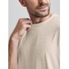 imageODODOS Mens Performance TShirt  Stratum Tech Tee Ultra Soft Moisture Wicking UPF 50 Fitness Shirts  The Ascent SeriesEcru Heather