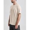imageODODOS Mens Performance TShirt  Stratum Tech Tee Ultra Soft Moisture Wicking UPF 50 Fitness Shirts  The Ascent SeriesEcru Heather