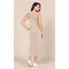 imageODODOS Modal Soft Front Split Midi Dress for Women V Neck Sleeveless Casual Summer Tank DressSmokey Taupe
