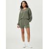 imageODODOS Modal Soft Relaxed Shorts for Women Adjustable Shockcord High Waist Casual Shorts with Pockets  4quot  6quot InseamDark Sage