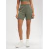 imageODODOS Modal Soft Relaxed Shorts for Women Adjustable Shockcord High Waist Casual Shorts with Pockets  4quot  6quot InseamDark Sage
