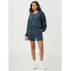 imageODODOS Modal Soft Relaxed Shorts for Women Adjustable Shockcord High Waist Casual Shorts with Pockets  4quot  6quot InseamDeep Blue