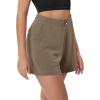 imageODODOS Modal Soft Relaxed Shorts for Women Adjustable Shockcord High Waist Casual Shorts with Pockets  4quot  6quot InseamEspresso