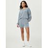 imageODODOS Modal Soft Relaxed Shorts for Women Adjustable Shockcord High Waist Casual Shorts with Pockets  4quot  6quot InseamGrey Blue