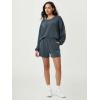 imageODODOS Modal Soft Relaxed Shorts for Women Adjustable Shockcord High Waist Casual Shorts with Pockets  4quot  6quot InseamNavy