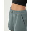 imageODODOS Modal Soft Relaxed Shorts for Women Adjustable Shockcord High Waist Casual Shorts with Pockets  4quot  6quot InseamSlate Green