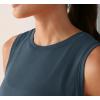 imageODODOS Modal Soft Sleeveless Crop Top for Women Athletic Tee Gym Workout Cropped Yoga TankDeep Tealwashed Crop