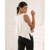 imageODODOS Modal Soft Sleeveless Crop Top for Women Athletic Tee Gym Workout Cropped Yoga TankIvorywashed Crop