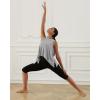 imageODODOS Modal Soft Sleeveless Crop Top for Women Athletic Tee Gym Workout Cropped Yoga TankLight Greywashed Long
