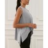 imageODODOS Modal Soft Sleeveless Crop Top for Women Athletic Tee Gym Workout Cropped Yoga TankLight Greywashed Long