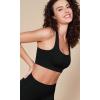 imageODODOS Square Neck Sports Bra for Women Wirefree Non Padded Yoga Tank Workout Crop TopsBlackscoop Neck