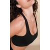 imageODODOS Square Neck Sports Bra for Women Wirefree Non Padded Yoga Tank Workout Crop TopsBlackscoop Neck