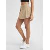 imageODODOS Womens Drawstring Tie Daily Skirts Builtin Shorts Athletic Golf Tennis Skorts with Ball PocketBeige