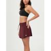 imageODODOS Womens Drawstring Tie Daily Skirts Builtin Shorts Athletic Golf Tennis Skorts with Ball PocketBurgundy