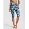 imageODODOS Womens High Waisted Yoga Capris with Pockets Tummy Control Non See Through Workout Athletic Running Capri LeggingsBlurred Tropical
