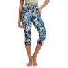 imageODODOS Womens High Waisted Yoga Capris with Pockets Tummy Control Non See Through Workout Athletic Running Capri LeggingsBlurred Tropical