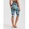 imageODODOS Womens High Waisted Yoga Capris with Pockets Tummy Control Non See Through Workout Athletic Running Capri LeggingsBlurred Tropical