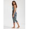 imageODODOS Womens High Waisted Yoga Capris with Pockets Tummy Control Non See Through Workout Athletic Running Capri LeggingsScratch Marks