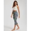 imageODODOS Womens High Waisted Yoga Capris with Pockets Tummy Control Non See Through Workout Athletic Running Capri LeggingsScratch Marks