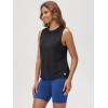 imageODODOS Womens Performance Tank Ultra Soft Stratum Tech Sleeveless Tee Shirts High Crew Neck Pullover TopBlack Heather