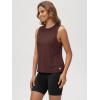 imageODODOS Womens Performance Tank Ultra Soft Stratum Tech Sleeveless Tee Shirts High Crew Neck Pullover TopJava Heather