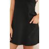 imageODODOS Womens Purevibe Cotton Mini Dress with Pockets Strappy Racerback Cover Up Tank Dress Shirts Not IncludedBlack