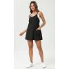 imageODODOS Womens Purevibe Cotton Mini Dress with Pockets Strappy Racerback Cover Up Tank Dress Shirts Not IncludedBlack