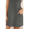 imageODODOS Womens Purevibe Cotton Mini Dress with Pockets Strappy Racerback Cover Up Tank Dress Shirts Not IncludedCharcoal