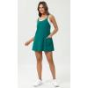 imageODODOS Womens Purevibe Cotton Mini Dress with Pockets Strappy Racerback Cover Up Tank Dress Shirts Not IncludedLake Green