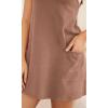 imageODODOS Womens Purevibe Cotton Mini Dress with Pockets Strappy Racerback Cover Up Tank Dress Shirts Not IncludedLight Brown