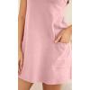 imageODODOS Womens Purevibe Cotton Mini Dress with Pockets Strappy Racerback Cover Up Tank Dress Shirts Not IncludedLotus Pink