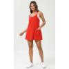 imageODODOS Womens Purevibe Cotton Mini Dress with Pockets Strappy Racerback Cover Up Tank Dress Shirts Not IncludedOrange