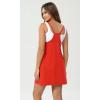 imageODODOS Womens Purevibe Cotton Mini Dress with Pockets Strappy Racerback Cover Up Tank Dress Shirts Not IncludedOrange