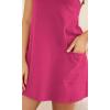 imageODODOS Womens Purevibe Cotton Mini Dress with Pockets Strappy Racerback Cover Up Tank Dress Shirts Not IncludedPink Peacock