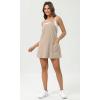imageODODOS Womens Purevibe Cotton Mini Dress with Pockets Strappy Racerback Cover Up Tank Dress Shirts Not IncludedPlaza Taupe