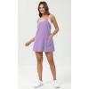 imageODODOS Womens Purevibe Cotton Mini Dress with Pockets Strappy Racerback Cover Up Tank Dress Shirts Not IncludedPurple