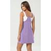 imageODODOS Womens Purevibe Cotton Mini Dress with Pockets Strappy Racerback Cover Up Tank Dress Shirts Not IncludedPurple