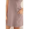 imageODODOS Womens Purevibe Cotton Mini Dress with Pockets Strappy Racerback Cover Up Tank Dress Shirts Not IncludedTwilight Mauve