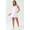 imageODODOS Womens Purevibe Cotton Mini Dress with Pockets Strappy Racerback Cover Up Tank Dress Shirts Not IncludedWhite