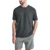 imageODODOS Mens Performance TShirt  Stratum Tech Tee Ultra Soft Moisture Wicking UPF 50 Fitness Shirts  The Ascent SeriesCharcoal Heather