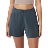 imageODODOS Modal Soft Relaxed Shorts for Women Adjustable Shockcord High Waist Casual Shorts with Pockets  4quot  6quot InseamNavy